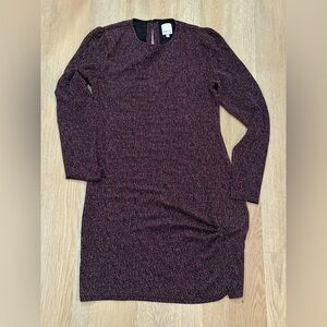 Boutique metallic Long Sleeve bodycon Dress